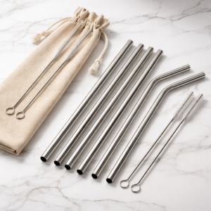 Eco-Friendly Reusable Stainless Steel Straws